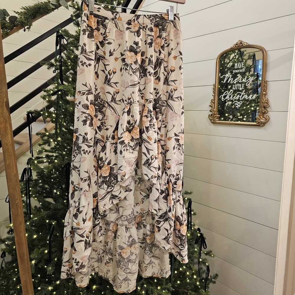 American Eagle Floral Print Maxi Skirt Sz XS